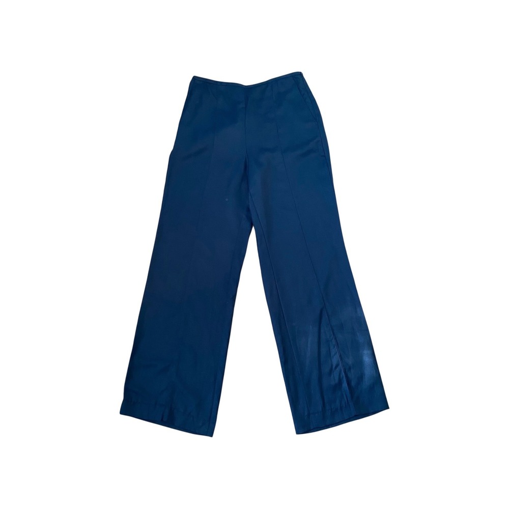 Ann Taylor Women's Wide Leg High Rise Linen Blend Black Pants Size 6 NWT‎